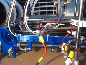 cabletray reprappro mendel printer 3d parts cable holder 3d print model - Mito3D