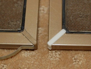 corner joints aluminum screens replacement parts bracket pella part window 3d print model - Mito3D