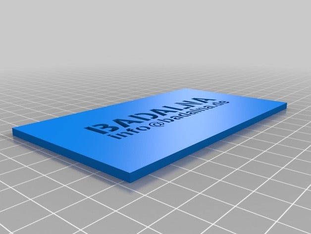 badalna kartvizit şablon 3d baskı schablone 3D print model - Mito3D