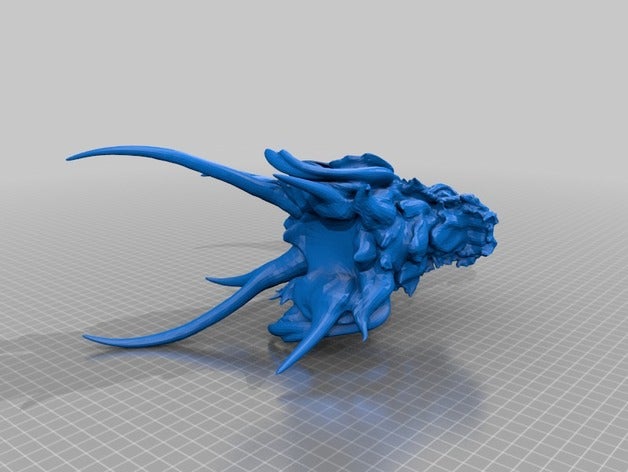 dragon head sculptures 3D print model - Mito3D