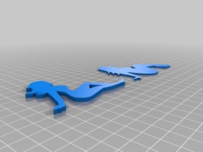 a bailarina rótulo sinais logotipos 3d print model - Mito3D
