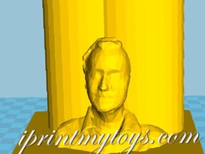auto retrato a lápiz las esculturas escritorio de iprintmytoys iprintmytoyscom sostenedor la pluma persona 3d print model - Mito3D