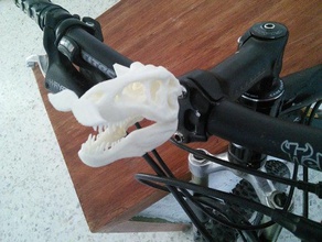 trex mustache bike figurehead sport outdoors bicycle mount bycicle handlebar trexremix 3d print model - Mito3D