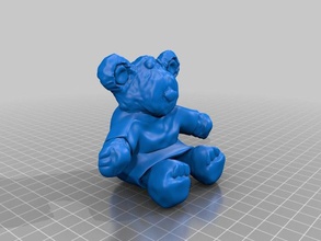 persimmon teddy bear animals art freeside lightwave model newtek pla toy 3d print model - Mito3D