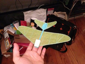 paperfly - Spielzeug Spiele Flugzeug Modell openscad parametric Gewebe 3d print model - Mito3D