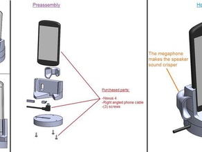 google nexus 4 phone holder charging station mobile 3d print model - Mito3D