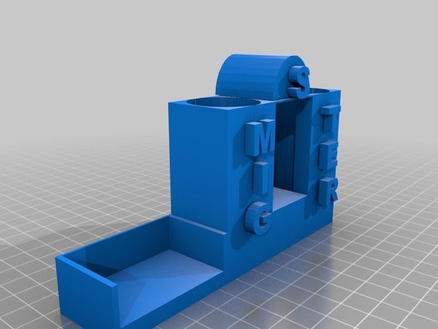 duplo penholder 2 baldes 3d impressão 3D print model - Mito3D