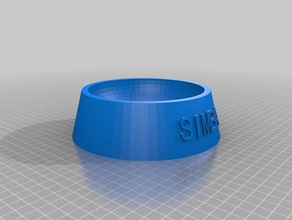 simba my customized fully parametric dog cat food bowl pets 3d print model - Mito3D
