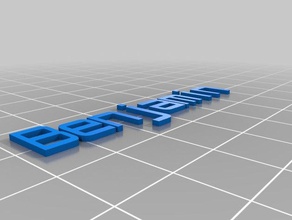benjamin dual extrusion keychain top organization customized 3d print model - Mito3D
