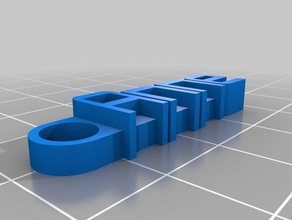 my customized message keychain anne organization 3d print model - Mito3D
