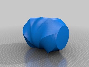wacky-curved vase decor spiral 3d print model - Mito3D