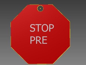 stop pre key chain keychains prefontaine running 3d print model - Mito3D