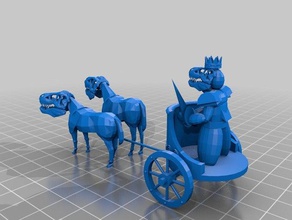 t-rex king chariot 3d printing trexremix 3d print model - Mito3D