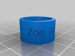 meine benutzerdefinierte ring 2 Ringe 3d print model - Mito3D