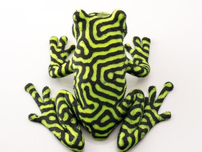 2-color tree frog animals 2color amphibian dualstrusion reaction diffusion treefrog 3d print model - Mito3D