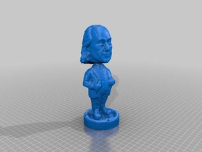 ben franklin bobblehead varreduras réplicas makerbotdigitizer 3d print model - Mito3D
