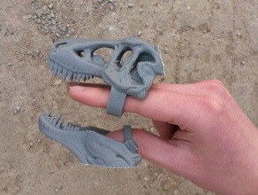 t-rex finger puppet 3d printer accessories trexremix 3d print model - Mito3D