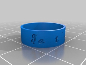 jet aime anelli personalizzato 3d print model - Mito3D