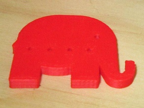 gop elefante le monete badge 3d print model - Mito3D