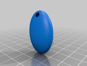 2 ray oval anahtar yüzük tasarımı Anahtarlık özelleştirilmiş 3d print model - Mito3D