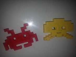 yet another space invader fridge magnet thing video games 3d print model - Mito3D