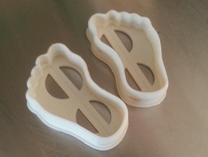 flachdübelfräse baby Fußabdruck Küche Essen cookie cutter party 3d print model - Mito3D