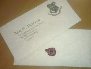 hogwarts wax stamp scans replicas dumbledore harry potter magic Hogwarts stempel 3d print model - Mito3D