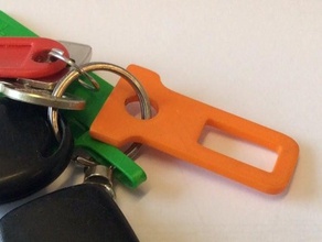 buckle plug keychain automotive alarm beep belt bil connecter connector disable seat seatbelt 3d print model - Mito3D