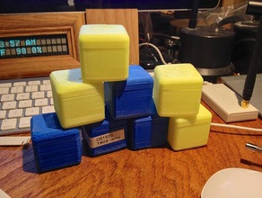 4 kapaklı kutu kaplar 3d print model - Mito3D