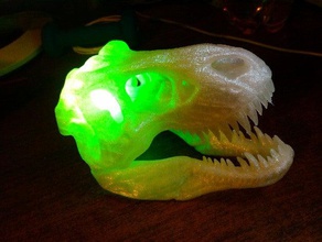 incandescente t-rex cranio sculture trexremix 3d print model - Mito3D