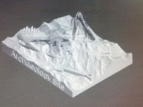 dino dig site models archaeology awesome awse challenge cool dinosaur paleontology remix trex trexremix 3d print model - Mito3D