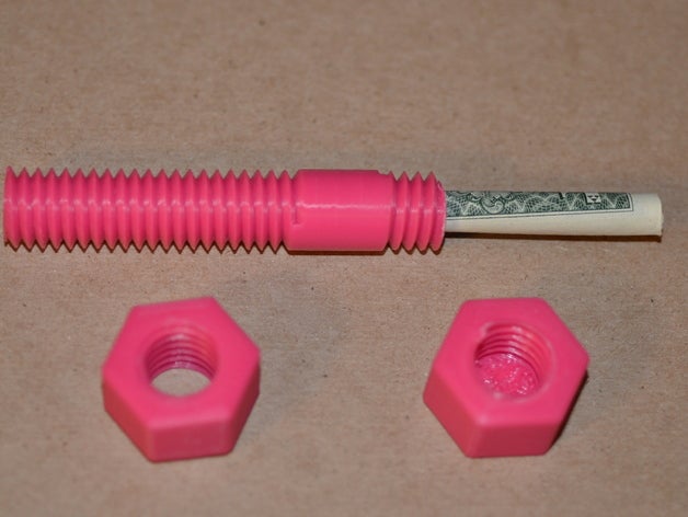 trick puzzle bolt safe puzzles magic nut 3D print model - Mito3D