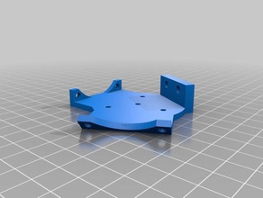 dual-Lüfter, der kossel mini Effektor g3d budaschnozzle Drucker Teile 40mm Lüfter die Standardebene openscadtutorial 3d print model - Mito3D