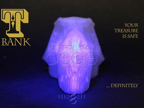 t-bank containers crystal piggy bank skull trexremix 3d print model - Mito3D