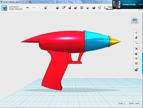space dandy pistola a raggi oggetti di scena raygun 3d print model - Mito3D