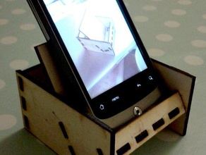laser cut téléphone mobile stand mobilephone 3d print model - Mito3D