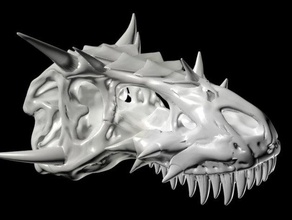drago-rex esculturas dragão crânio trexremix 3d print model - Mito3D