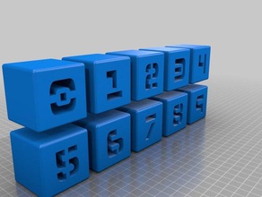 número de cubos playsets 3d los bloques números sketchup juguete 3d print model - Mito3D