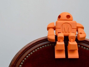 maker faire - Roboter-action-Figur einzigen Datei Modell Roboter fabshop paris vorgearbeitet samuel bernier 3d print model - Mito3D
