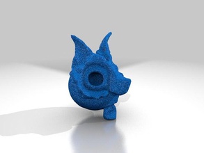 demon dog Gesicht andere 3d print model - Mito3D