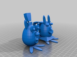 demented bunnies love other 3d print model - Mito3D
