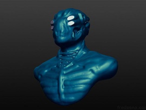 alien warrior criaturas fredsena sculptris wharrior 3d print model - Mito3D