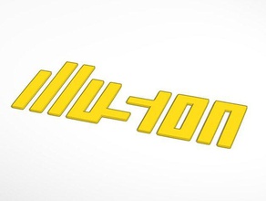 illusione di un logo i segni loghi ottica 3d print model - Mito3D