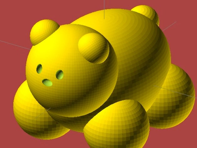 water bear art 3D print model - Mito3D