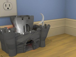 castelo assustador armadilha do rato 3d a impressora extrusoras arduino pla robótica brinquedo 3d print model - Mito3D