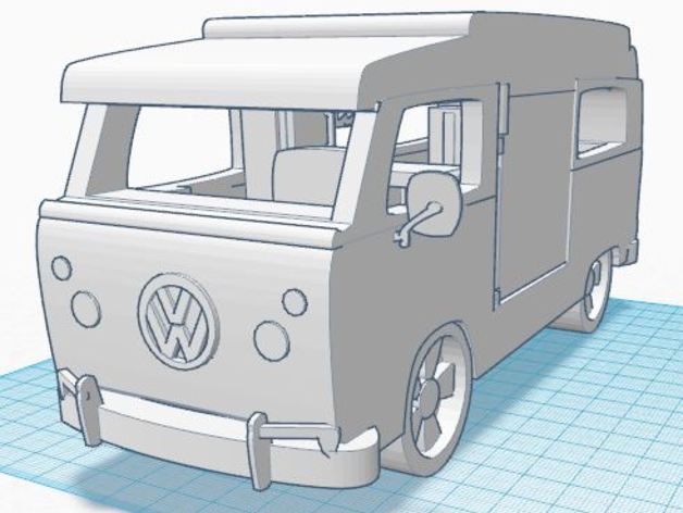 vw camper van 3d la impresión mbasummer 3D print model - Mito3D