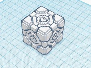 companion cube 3d la stampa mbasummer 3d print model - Mito3D