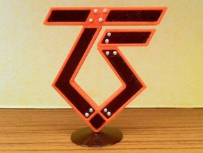 twisted sister 3d-logo Zeichen logos 3d print model - Mito3D