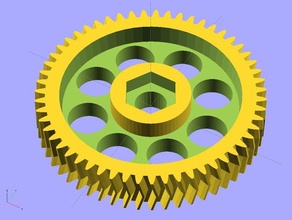 ekobots Getriebe-generator-einfach double-helical tooth engineering grub Fischgräten parametric 3d print model - Mito3D