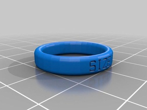 anel comprimido de tamanho 7 anéis personalizado 3d print model - Mito3D